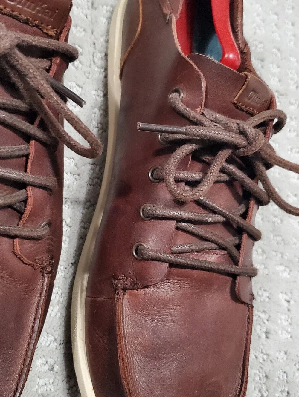 OluKai Nalukai 10378-SA20 Brown Leather Casual Sneaker Men Shoes Size 9 Lace Up